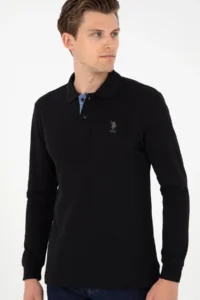 US Polo Assn. Men Black Basic Sweatshirt - Image 3
