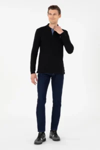 US Polo Assn. Men Black Basic Sweatshirt - Image 4
