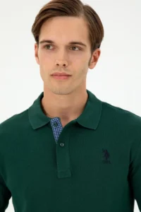 US Polo Shirt Assn. Men dark Green Basic Sweatshirt - Image 2