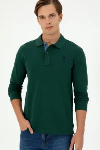 US Polo Shirt Assn. Men dark Green Basic Sweatshirt - Image 3