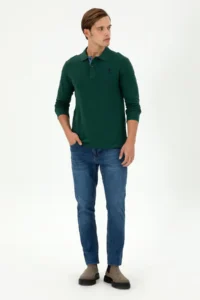 US Polo Shirt Assn. Men dark Green Basic Sweatshirt - Image 4
