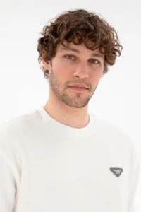 US Polo Shirt Assn. Men comfort Fit Crew Neck Cream Sweatshirt - Image 2