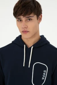 US Polo Assn. Men Navy Blue Sweatshirt - Image 2