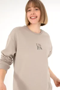 US Polo Shirt Assn. Men Stone Basic Sweatshirt - Image 3