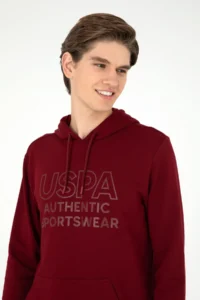 US Polo Assn. Men Burgundy Sweatshirt - Image 2