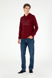 US Polo Assn. Men Burgundy Sweatshirt - Image 4