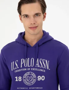 US Polo Assn. Men Purple Sweatshirt - Image 2
