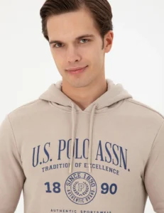 US Polo Assn. Men Stone Sweatshirt - Image 2