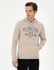 US Polo Assn. Men Stone Sweatshirt - Image 3
