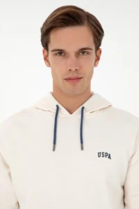 US Polo Assn. Men Cream Basic Sweatshirt - Image 2