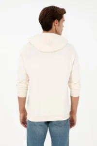US Polo Assn. Men Cream Basic Sweatshirt - Image 5