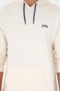 US Polo Assn. Men Cream Basic Sweatshirt - Image 6