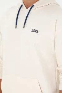 US Polo Assn. Men Cream Basic Sweatshirt - Image 7