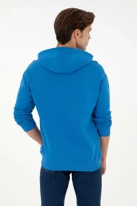 US Polo Assn. Men Hooded Cobalt Basic Sweatshirt - Image 5