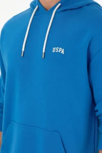 US Polo Assn. Men Hooded Cobalt Basic Sweatshirt - Image 7