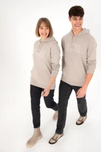 US Polo Assn. Men Regular Fit Hooded Stone Basic Sweatshirt