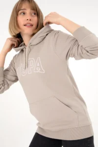 US Polo Assn. Men Regular Fit Hooded Stone Basic Sweatshirt - Image 3