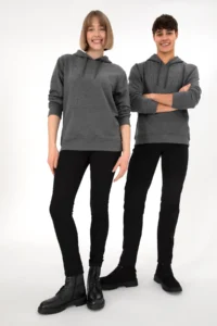 US Polo Assn. Men Regular Fit Hooded Anthracite Melange Basic Sweatshirt