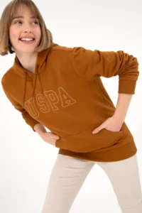 US Polo Assn. Men Regular Fit Hooded Coconut Basic Sweatshirt - Image 3