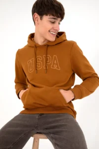 US Polo Assn. Men Regular Fit Hooded Coconut Basic Sweatshirt - Image 5