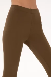 US Polo Assn. Women Khaki Melange High Waist Shaping Daily Leggings - Image 4