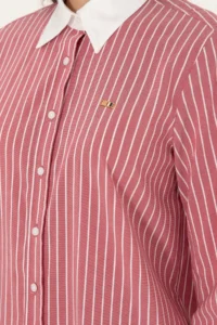 US Polo Assn. Women Cherry Striped Long Sleeve Tunic Shirt - Image 7
