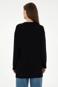 US Polo Assn. Women Navy Blue V-Neck Sweater - Image 5
