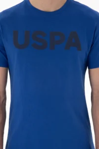 US Polo Assn. Men Regular Fit Crew Neck Saks Blue Basic T-Shirt - Image 6
