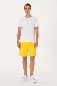 US Polo Assn. Men Yellow Knitting Shorts - Image 3