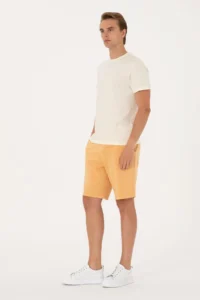 US Polo Assn. Men Orange Knitting Shorts - Image 3