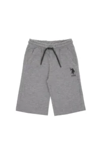 US Polo Shirt Assn. Boys' Gray Melange Knitting Shorts