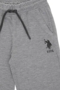US Polo Shirt Assn. Boys' Gray Melange Knitting Shorts - Image 3