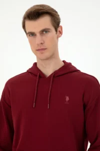 US Polo Assn. Men Burgundy Basic Sweatshirt - Image 2