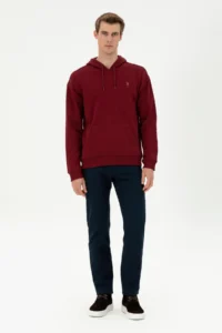 US Polo Assn. Men Burgundy Basic Sweatshirt - Image 4