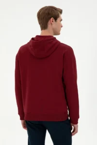 US Polo Assn. Men Burgundy Basic Sweatshirt - Image 5