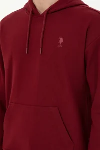 US Polo Assn. Men Burgundy Basic Sweatshirt - Image 7