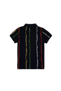 US Polo Assn. Boys' Navy Blue Polo Shirt Collar T-Shirt - Image 2