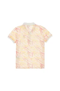 US Polo Assn. Boys' Cream Polo Shirt Collar T-Shirt - Image 2