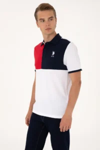 US Polo Shirt Assn. Men Regular Fit WHITE Polo Shirt Shirt Collar T-Shirt - Image 3