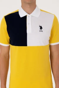 US Polo Shirt Assn. Men Regular Fit Polo Shirt Shirt Collar Dark Yellow T-Shirt - Image 6