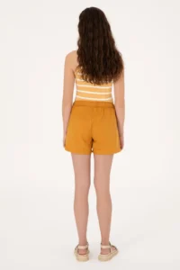 US Polo Assn. Women Mustard Weaving Shorts - Image 4