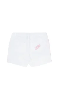 US Polo Assn. Girls' WHITE Biye Detailed Weaving Shorts - Image 5