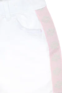 US Polo Assn. Girls' WHITE Biye Detailed Weaving Shorts - Image 6