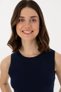 US Polo Assn. Women Navy Blue Sleeveless Crew Neck Crop Basic T-Shirt - Image 2