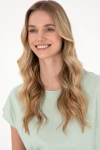 US Polo Assn. Women Water Green Crew Neck T-Shirt - Image 2