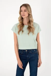 US Polo Assn. Women Water Green Crew Neck T-Shirt - Image 3