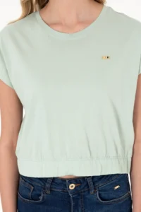US Polo Assn. Women Water Green Crew Neck T-Shirt - Image 6