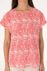 US Polo Assn. Women Pink Patterned Crew Neck T-Shirt - Image 6