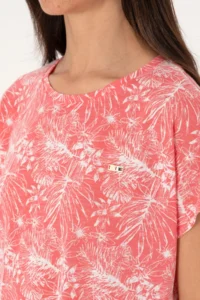 US Polo Assn. Women Pink Patterned Crew Neck T-Shirt - Image 7