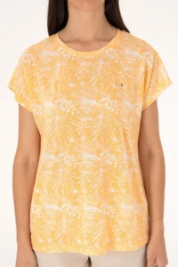 US Polo Assn. Women Orange Patterned Crew Neck T-Shirt - Image 6